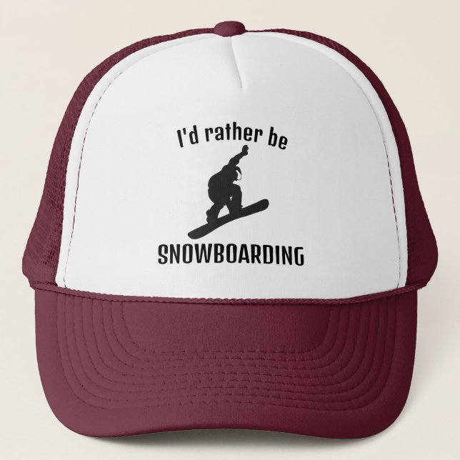 Snowboarding Snow Sports Design Hat (Front)