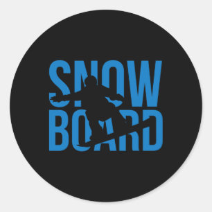 Snowboarding Snowboard 8  Classic Round Sticker