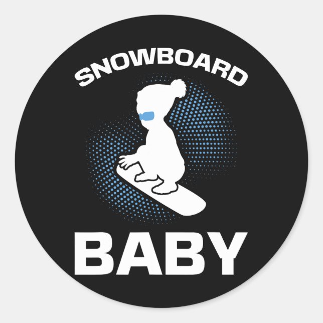 Snowboarding Snowboard Ba  Classic Round Sticker (Front)
