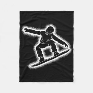 Snowboarding Snowboard Boys Kids Mens 1 Fleece Blanket