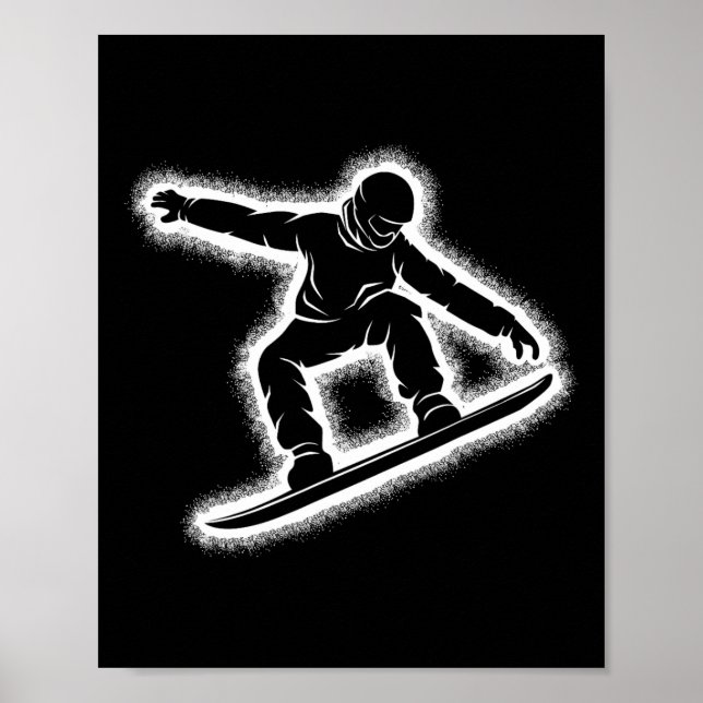 Snowboarding Snowboard Boys Kids Mens 1  Poster (Front)