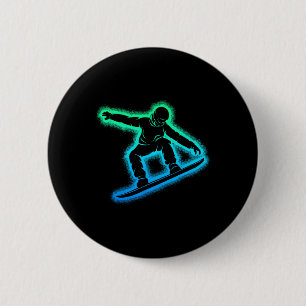 Snowboarding Snowboard Boys Kids Mens 6 Cm Round Badge