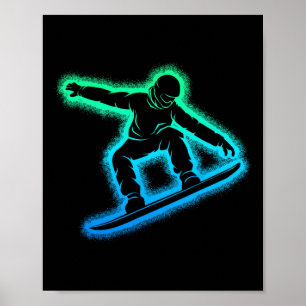Snowboarding Snowboard Boys Kids Mens Poster