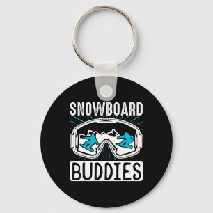 Snowboarding Snowboard Buddies  Key Ring