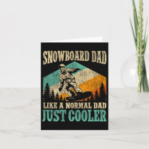 Snowboarding Snowboard Dad Father Vintage Retro Sn Card