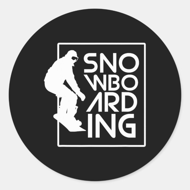 Snowboarding Snowboard Gift Love Snowboarding  Classic Round Sticker (Front)