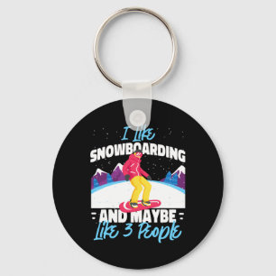 Snowboarding Snowboard I Like Snowboarding And May Key Ring