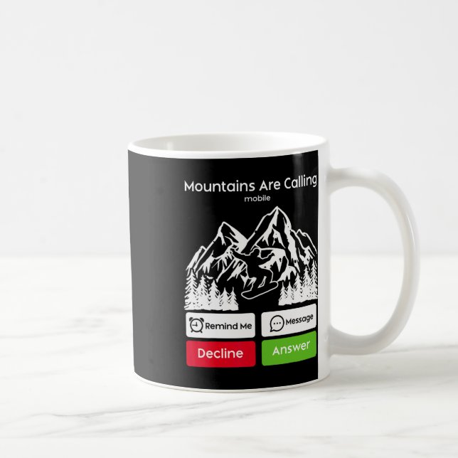 Snowboarding Snowboard Mobile Phone Display Mounta Coffee Mug (Right)