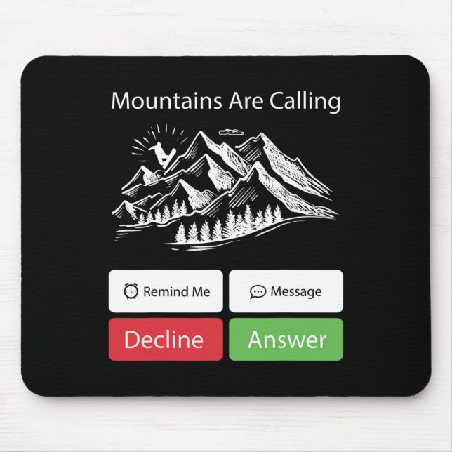 Snowboarding Snowboard Mobile Phone Display Mounta Mouse Pad (Front)