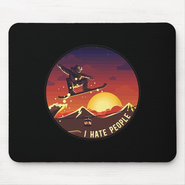 Snowboarding Snowboard  Mouse Pad (Front)
