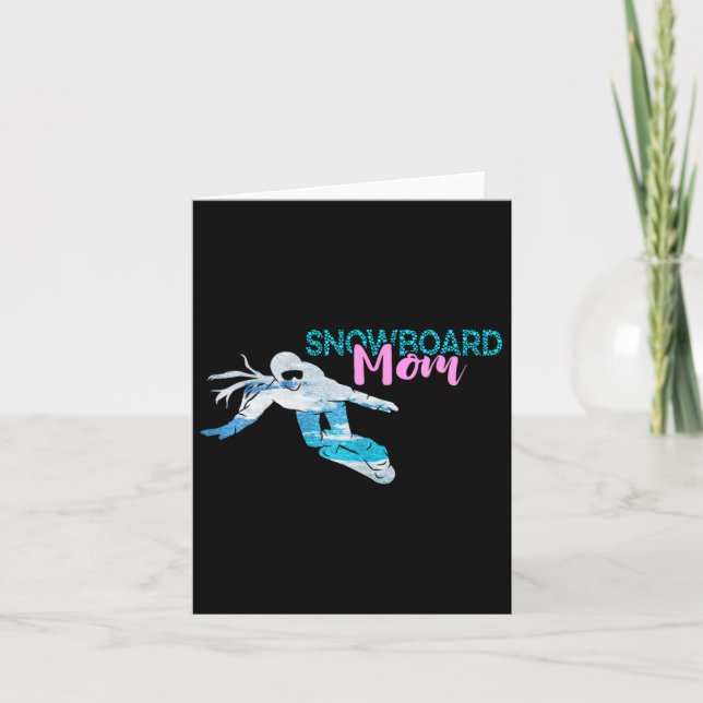 Snowboarding Snowboard Mum Crown Snowboarder Winte Card (Front)