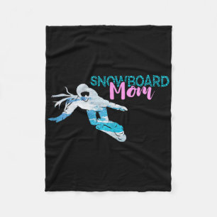Snowboarding Snowboard Mum Crown Snowboarder Winte Fleece Blanket