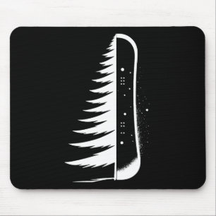 Snowboarding Snowboard Pine Tree Snowboarder  Mouse Pad