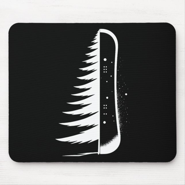 Snowboarding Snowboard Pine Tree Snowboarder  Mouse Pad (Front)
