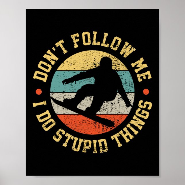 Snowboarding Snowboard Retro Vintage  Poster (Front)