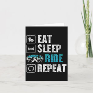 Snowboarding Snowboard Ride Eat Sleep Ride Repeat Card