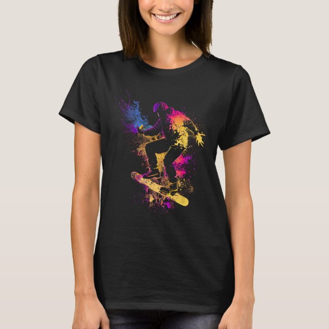 Snowboarding Snowboard Silhouette Gift  T-Shirt (Front)