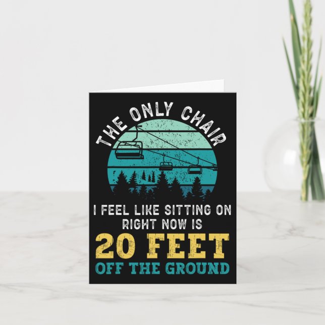 Snowboarding Snowboard Ski Lift Vintage Retro The  Card (Front)