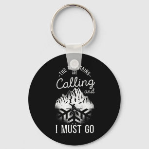 Snowboarding Snowboard Ski Skiing Mountain Snowfla Key Ring