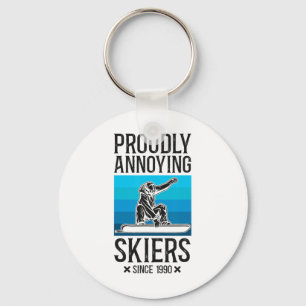 Snowboarding Snowboard Ski Skiing Retro  Key Ring