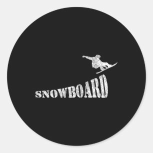 Snowboarding Snowboard Snowboard  Classic Round Sticker