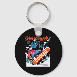 Snowboarding Snowboard Snowboarder Like A Skier On Key Ring