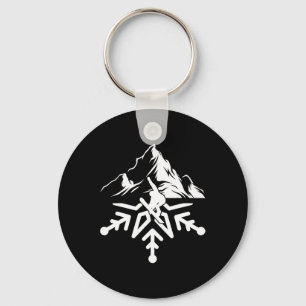 Snowboarding Snowboard Snowflake Vintage Retro  Key Ring