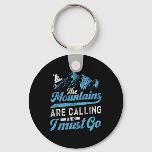 Snowboarding Snowboard The Mountains Are Calling A Key Ring