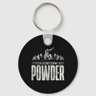 Snowboarding Snowboard Triggered By Powder  Key Ring