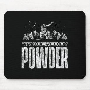 Snowboarding Snowboard Triggered By Powder  Mouse Pad