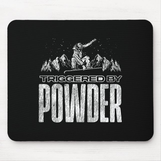 Snowboarding Snowboard Triggered By Powder  Mouse Pad (Front)