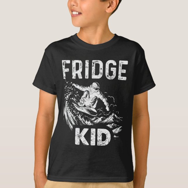 Snowboarding Snowboard Vintage Fridge Kid  T-Shirt (Front)