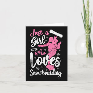 Snowboarding Snowboard Vintage Girl 2 Card