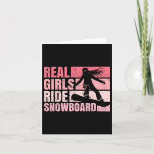 Snowboarding Snowboard Vintage Girl Ride Real Girl Card