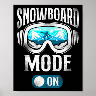 Snowboarding Snowboard Vintage Goggles  Poster