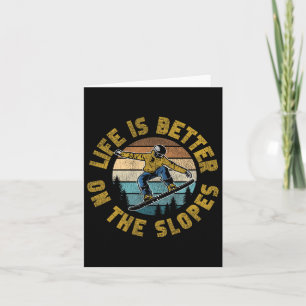 Snowboarding Snowboard Vintage Goggles Retro Life Card