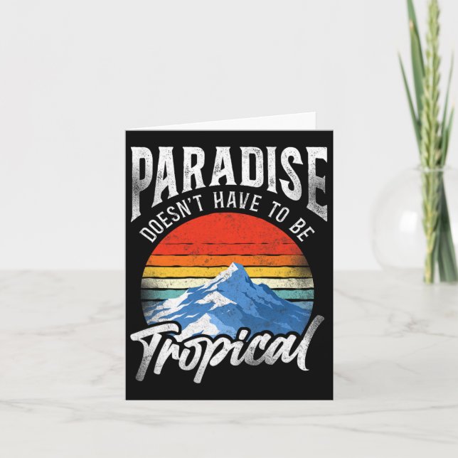 Snowboarding Snowboard Vintage Mountain Winter Ski Card (Front)