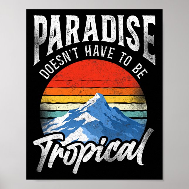 Snowboarding Snowboard Vintage Mountain Winter Ski Poster (Front)