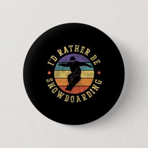 Snowboarding Snowboard Vintage Retro 10  6 Cm Round Badge