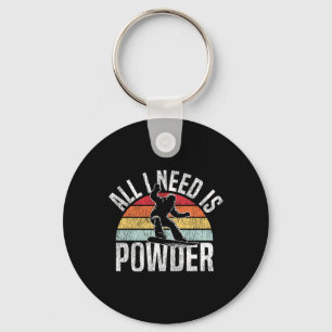 Snowboarding Snowboard Vintage Retro All I Need Is Key Ring
