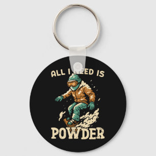 Snowboarding Snowboard Vintage Retro All I Need Is Key Ring