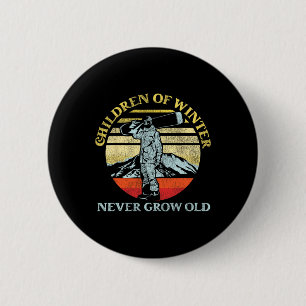 Snowboarding Snowboard Vintage Retro Children Of W 6 Cm Round Badge