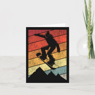 Snowboarding Snowboard Vintage Retro Mountain 1 Card