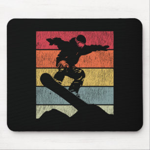 Snowboarding Snowboard Vintage Retro Mountain 2 Mouse Pad