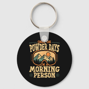 Snowboarding Snowboard Vintage Retro Only On Powde Key Ring