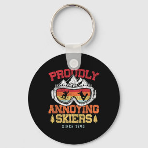 Snowboarding Snowboard Vintage Retro Proudly Annoy Key Ring
