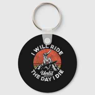 Snowboarding Snowboard Vintage Retro Ride I Will R Key Ring