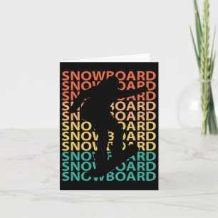 Snowboarding Snowboard Vintage Retro Snowboard 1 Card