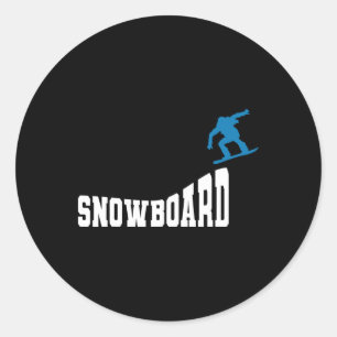 Snowboarding Snowboard Vintage Retro Snowboard 2  Classic Round Sticker