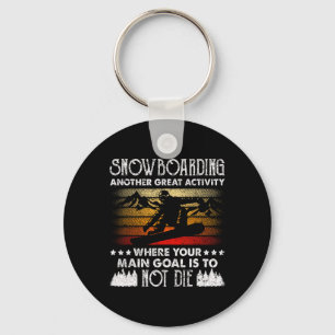 Snowboarding Snowboard Vintage Retro Snowboarding  Key Ring